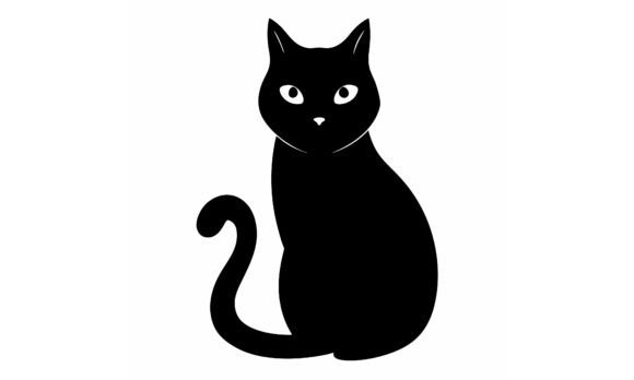 Black Cat Silhouette Design