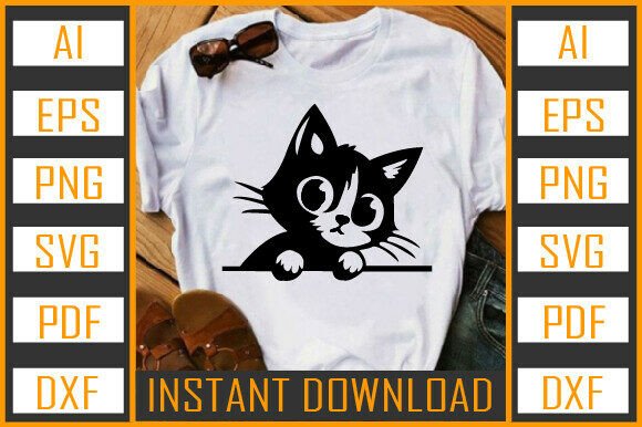 Cat Vector Silhouette 12