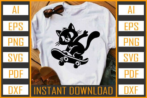 Cat Vector Silhouette 6