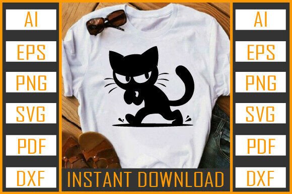 Cat Vector Silhouette 9