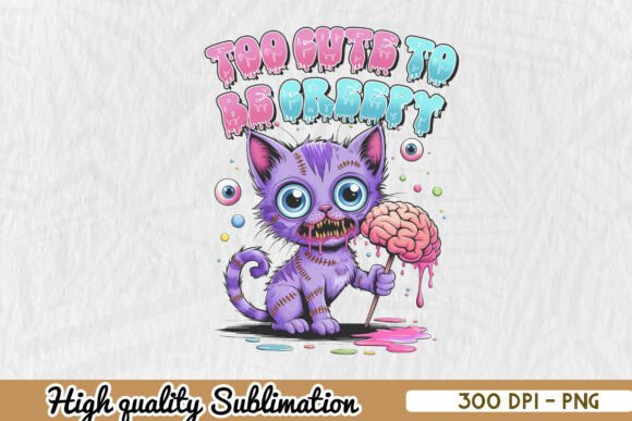 Funny Halloween Cat Sublimation PNG
