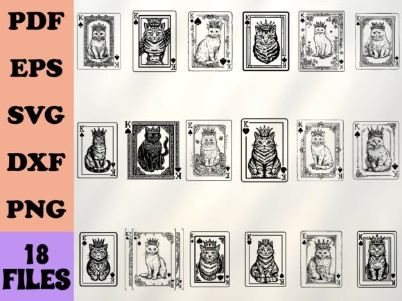 King Cat Playing Card