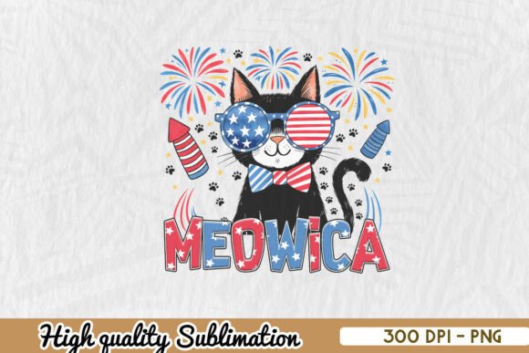 Meowica Cat Day Sublimation PNG