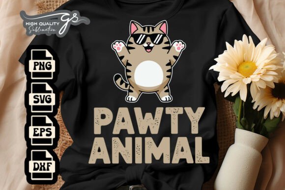 Pawty Animal Funny Party Cat Puns by Pun