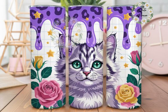 Whimsical Cat 20oz Tumbler Wrap
